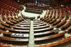 Aula della Camera a Montecitorio in una ripresa dall'alto