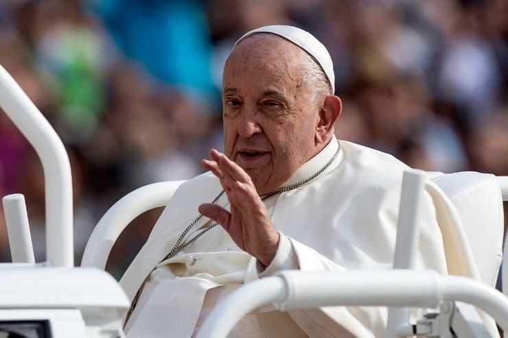 Papa Francesco durante l'udienza generale