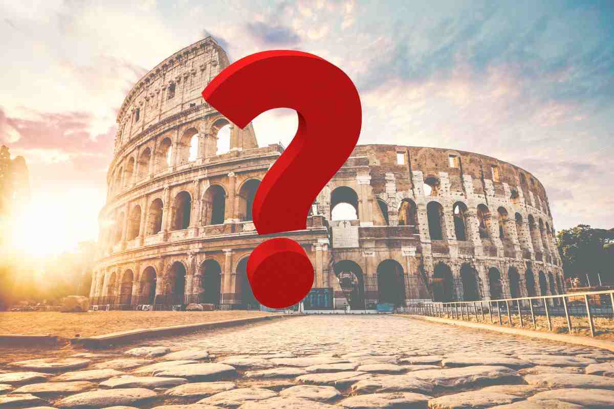 colosseo e punto interrogativo