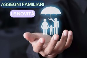 Mano famiglia scritta assegni familiari