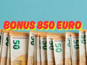 Banconote scritta bonus 850 euro