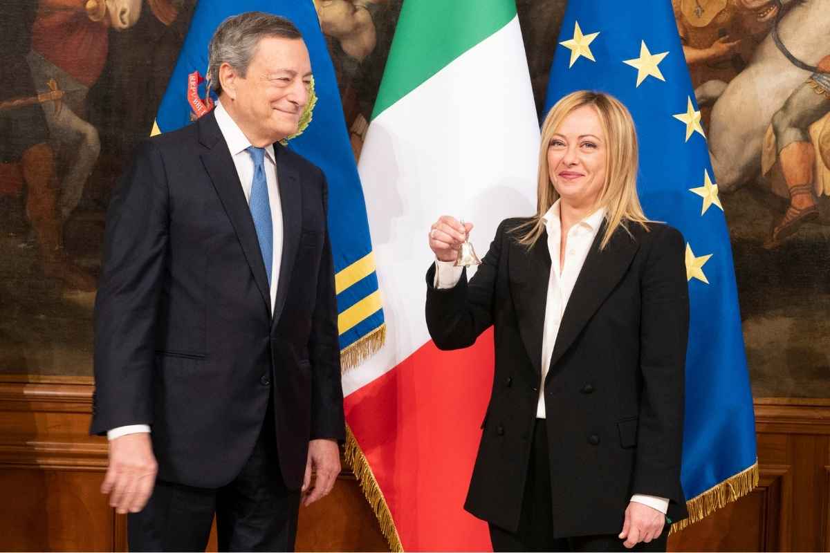 Mario Draghi e Giorgia Meloni