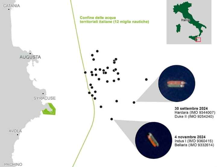 Mappa petroliere ombra