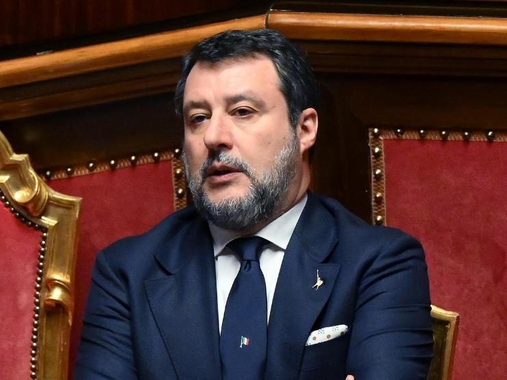 Matteo Salvini in Parlamento