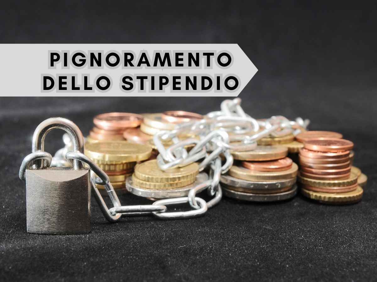 Soldi bloccati catena scritta pignoramento dello stipendio