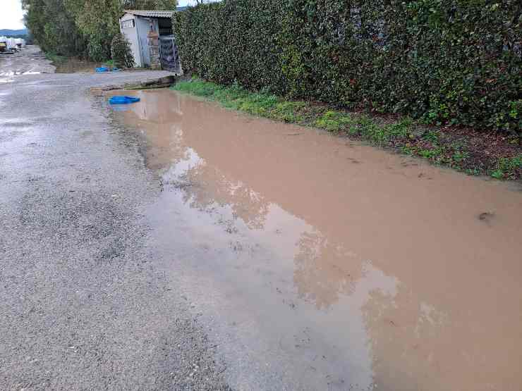 acqua esonda per le strade 