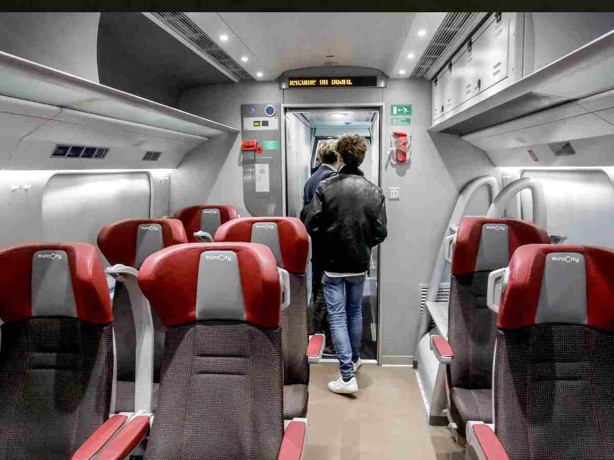 Interno di un treno Frecciarossa